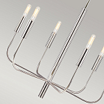 Люстра с 6-ю лампами на тонких изогнутых рожках в современном стиле Feiss варинант исполнения - 11 | Loft Concept во Владивостоке