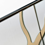 Консоль с ящиками зеркальная с золотым декором Gold Painted Mirror Console варинант исполнения - 3 | Loft Concept во Владивостоке