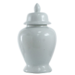 Ваза белая с крышкой однотонная Chinoiserie Ceramics варинант исполнения - 1 | Loft Concept во Владивостоке