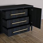 Буфет Primo с тремя ящиками и двумя фасадами Черный дуб варинант исполнения - 4 | Loft Concept во Владивостоке