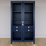 Дизайнерский шкаф витрина Elsa Dreams Blue с 4-мя ящиками варинант исполнения - 1 | Loft Concept во Владивостоке