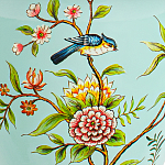 Настольная лампа голубая с изображением птиц Slip Away варинант исполнения - 6 | Loft Concept во Владивостоке