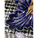 Менажница темно-синяя фарфоровая с бронзовой фигуркой ангела Eden Garden варинант исполнения - 4 | Loft Concept во Владивостоке