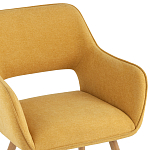 Стул в рогожке желтого цвета NEASAN STOOL варинант исполнения - 7 | Loft Concept во Владивостоке