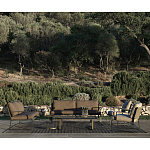 Дизайнерский круглый кофейный стол из металла с мраморным декором PANNA COTTA Coffee Table варинант исполнения - 3 | Loft Concept во Владивостоке