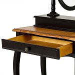 Трельяж черный из массива березы с зеркалом и ящиком Vintage варинант исполнения - 2 | Loft Concept во Владивостоке