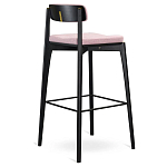 Барный стул из массива ясеня с обивкой из рогожки Elegant Ash Shape варинант исполнения - 3 | Loft Concept во Владивостоке