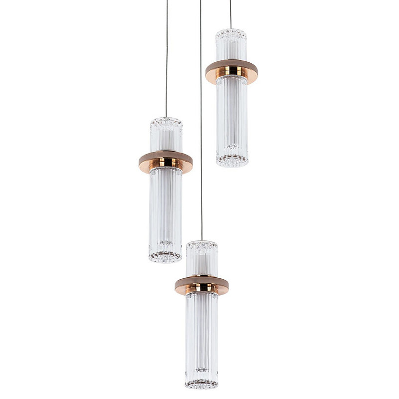 Подвесной светильник золото Trio Odile Acrylic Tube Hanging Lamp Gold Глянцевое золото Прозрачный Подвесной светильник золото Trio Odile Acrylic Tube Hanging Lamp Gold Глянцевое золото Прозрачный во Владивостоке | Loft Concept