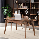 Стол рабочий округлой формы с ящиком  Working Moonnut Table варинант исполнения - 1 | Loft Concept во Владивостоке