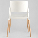 Пластиковый стул на ножках из массива бука Ferret White варинант исполнения - 6 | Loft Concept во Владивостоке