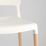 Пластиковый стул на ножках из массива бука Ferret White варинант исполнения - 8 | Loft Concept во Владивостоке