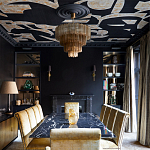 Обои ручная роспись в стиле Арт-деко Symphony Original colourway on Flint silk dupion варинант исполнения - 2 | Loft Concept во Владивостоке