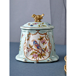 Шкатулка голубого цвета с рисунком и состаренным эффектом Eden Garden варинант исполнения - 4 | Loft Concept во Владивостоке