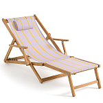 Шезлонг из акации и ткани Venezuela варинант исполнения - 2 | Loft Concept во Владивостоке