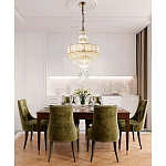 Люстра с декором из мрамора и хрусталя Dione Marble Crystal Chandelier варинант исполнения - 2 | Loft Concept во Владивостоке