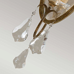 Бра с овальным зеркальным основанием с лампой в виде свечи и хрустальными подвесками Feiss варинант исполнения - 4 | Loft Concept во Владивостоке