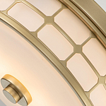 Потолочный светильник для ванных комнат цвета латунь в виде металлической клетки с геометрическими узорами Quoizel варинант исполнения - 4 | Loft Concept во Владивостоке