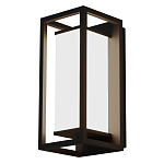 Уличный настенный светильник прямоугольный с чёрной рамкой Высота 35 см Geometric Glow варинант исполнения - 1 | Loft Concept во Владивостоке