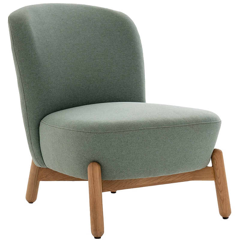 Кресло на деревянных ножках Olguin Green Chair Зеленый шалфей Древесина Кресло на деревянных ножках Olguin Green Chair Зеленый шалфей Древесина во Владивостоке | Loft Concept
