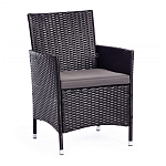 Обеденный комплект из искуственного ротанга Vintara черный варинант исполнения - 7 | Loft Concept во Владивостоке