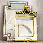 Зеркало прямоугольное Golden Classic Ornament Mirror варинант исполнения - 5 | Loft Concept во Владивостоке