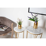 Столик дизайнерский Beige marble варинант исполнения - 3 | Loft Concept во Владивостоке