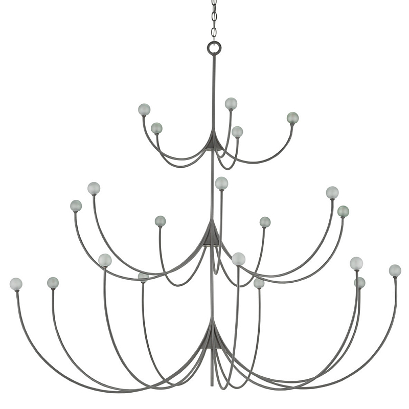 Люстра многоярусная светодиодная Traditional Clean Lines Серый Люстра многоярусная светодиодная Traditional Clean Lines Серый во Владивостоке | Loft Concept