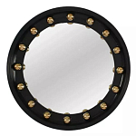 Зеркало черное с круглыми золотыми декоративными элементами Prince of the Church варинант исполнения - 1 | Loft Concept во Владивостоке