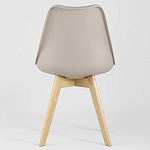 Стул с основой из пластика и мягким сиденьем Arvika Beige варинант исполнения - 4 | Loft Concept во Владивостоке