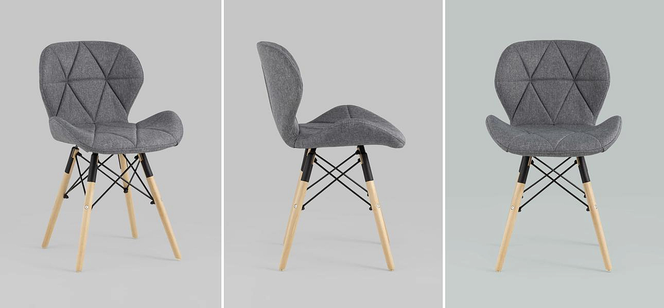 Стул Jeroen Chair Рогожка Серый Цвет Стул Jeroen Chair Рогожка Серый Цвет - Loft-Concept во Владивостоке