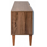 ТВ-тумба серая из массива бука с 2-мя дверками и ящиком Wenge Light варинант исполнения - 3 | Loft Concept во Владивостоке