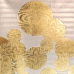 Обои ручная роспись в стиле Арт-деко Namban Colourway SC-289 on gold gilded paper варинант исполнения - 2 | Loft Concept во Владивостоке