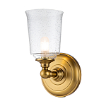 Бра для ванных комнат с прозрачным плафоном из стекла с пузырьками на основании цвета латунь Feiss варинант исполнения - 1 | Loft Concept во Владивостоке