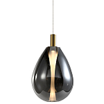 Подвесной светильник со стеклянным плафоном в форме капли дымчатого цвета NAOMI drop smoke варинант исполнения - 3 | Loft Concept во Владивостоке