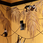 Обои с вышивкой ручной работы Étienne Original colourway on wool sateen варинант исполнения - 6 | Loft Concept во Владивостоке