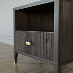 Прикроватная тумбочка с полкой Elsa Dreams Walnut  варинант исполнения - 3 | Loft Concept во Владивостоке