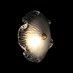 Бра в форме прозрачного стеклянного цветка с рельефной текстурой Textured Glass варинант исполнения - 2 | Loft Concept во Владивостоке