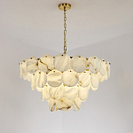 Люстра подвесная четырехъярусная с подвесками в форме дисков Cryptocrystalline Stone варинант исполнения - 7 | Loft Concept во Владивостоке