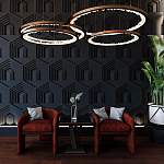 Гипсовая 3D Панель HEXAGON TEMPLE варинант исполнения - 1 | Loft Concept во Владивостоке