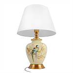 Настольная лампа бежевая с изображением птиц Slip Away варинант исполнения - 3 | Loft Concept во Владивостоке