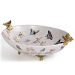 Белое фарфоровое блюдо с изображением бабочек Eden Garden варинант исполнения - 4 | Loft Concept во Владивостоке