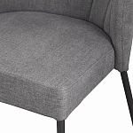 Стул серый с широкой закругленной спинкой Chair Gray Attractive варинант исполнения - 7 | Loft Concept во Владивостоке