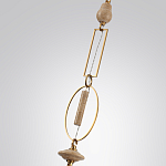 Подвесной светильник со стеклянным плафоном и декоративной вставкой из текстурного камня Tectona  варинант исполнения - 6 | Loft Concept во Владивостоке