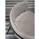 Стул полукруглый с каркасом из металла и мягким сиденьем и спинкой Soft Chenille варинант исполнения - 7 | Loft Concept во Владивостоке