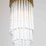 Подвесной светильник с прозрачными стеклянными подвесками и металлическим основанием Nembus варинант исполнения - 3 | Loft Concept во Владивостоке