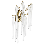 Бра с бронзовыми акцентами и прозрачными стеклянными каплями Droplet Bra варинант исполнения - 1 | Loft Concept во Владивостоке