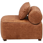 Кожаное модульное кресло коричневое без подлокотников с подушкой Coul Leather Modular Armchair варинант исполнения - 3 | Loft Concept во Владивостоке