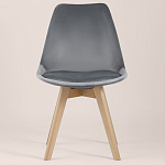 Стул с мягким велюровым сиденьем Arvika Grey варинант исполнения - 3 | Loft Concept во Владивостоке