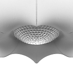 Подвесной светильник с белым фигурным абажуром и мягкими волнистыми краями Cloud Motion  варинант исполнения - 6 | Loft Concept во Владивостоке