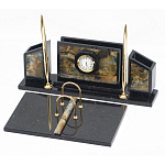 Настольный письменный набор из камня офиокальцит и змеевик Successful Leader варинант исполнения - 2 | Loft Concept во Владивостоке